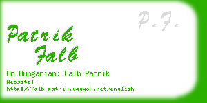 patrik falb business card